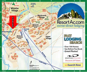 Whistler Gables Accommodation Map